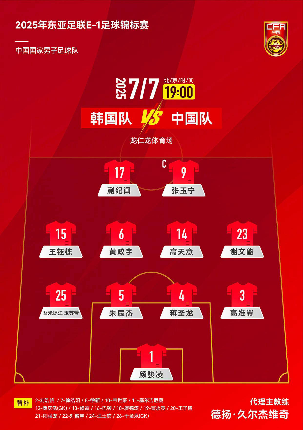 国足评分：颜骏凌张玉宁表现尚可后腰表现难如人意的简单介绍